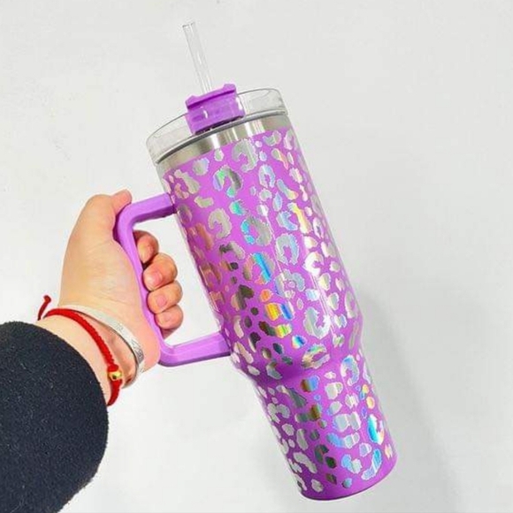 40oz Tumbler Leopard Print - Picture 4 of 6